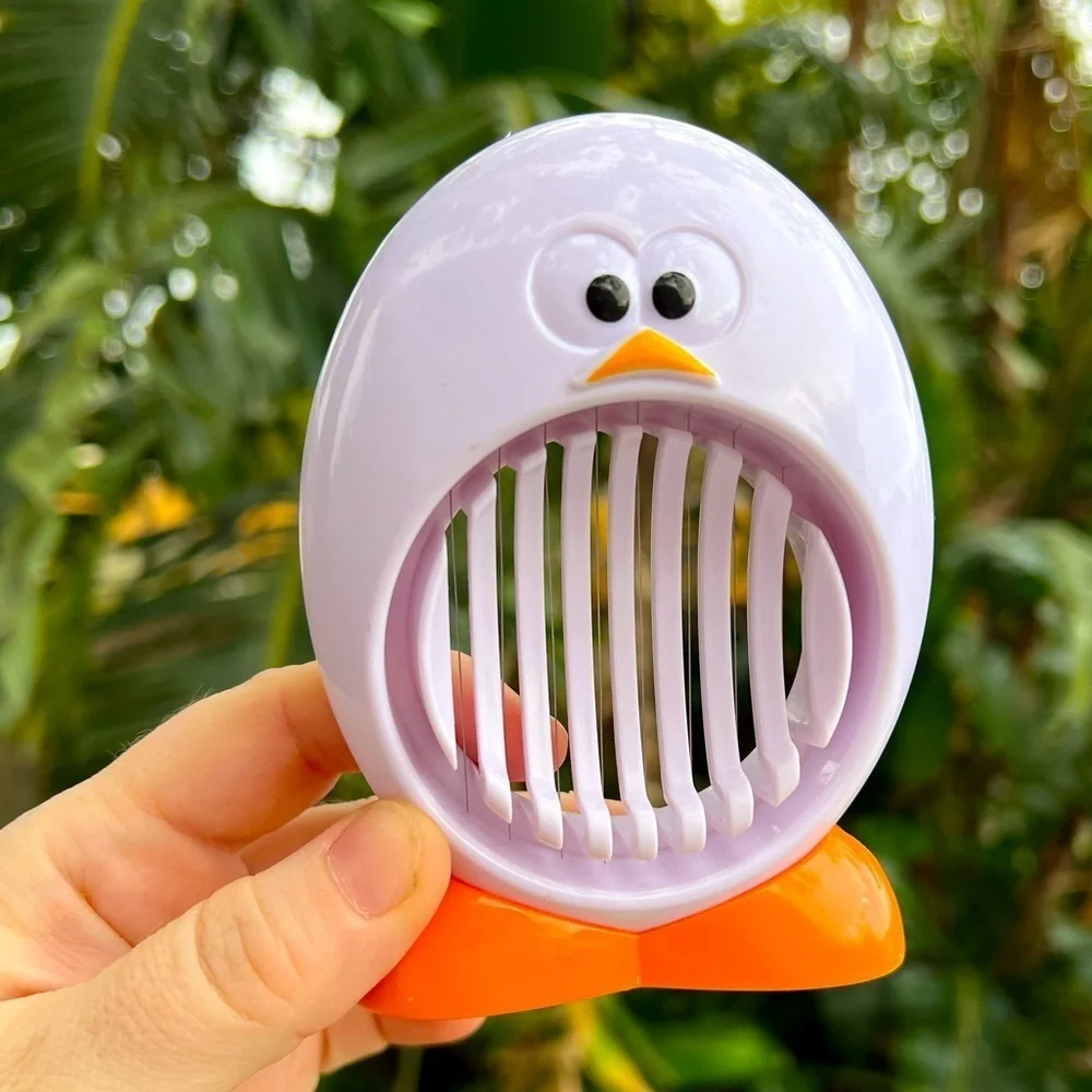 Penguin Egg Slicer BPA-Free Kitchen Gadget| Hard-Boiled Egg Cutter Kitchen Tool